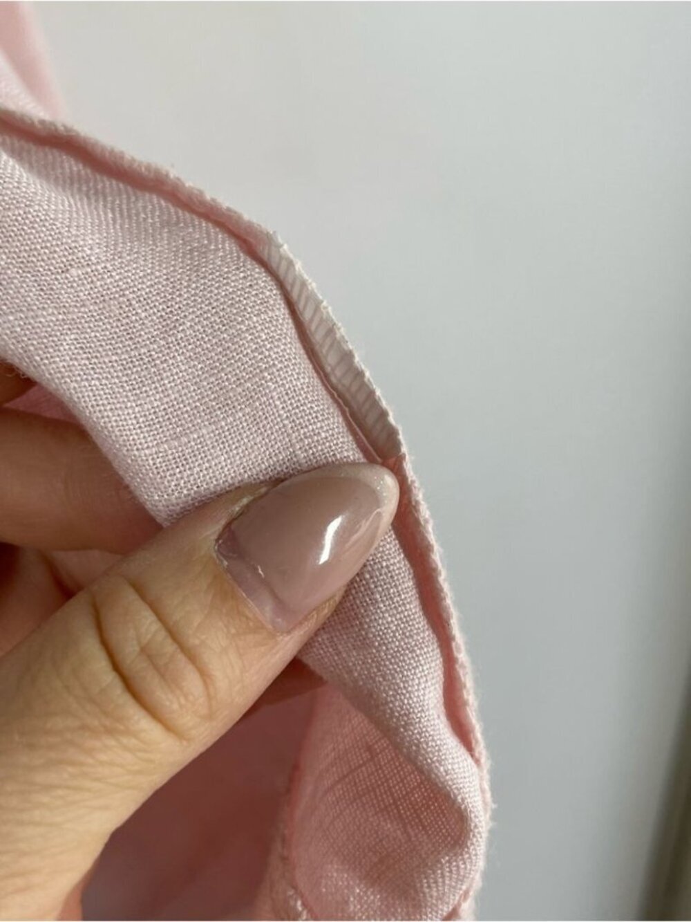 Linen O Light Pink Jacket Blazer Boho Minimalist Lightweight Lagenlook Chic - Picture 9 of 11